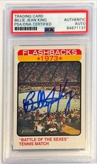 2022 Topps Heritage Billie Jean King Tennis Signed Auto Card #NF-14 PSA/DNA