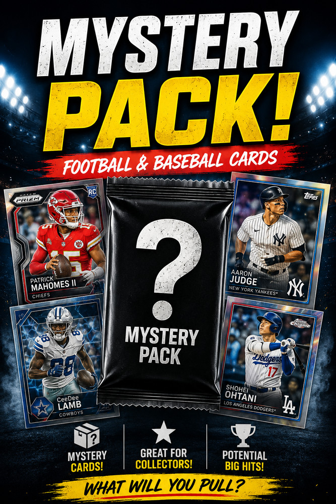 15 Card Mystery Box Sports Cards – NFL NBA MLB 🔥