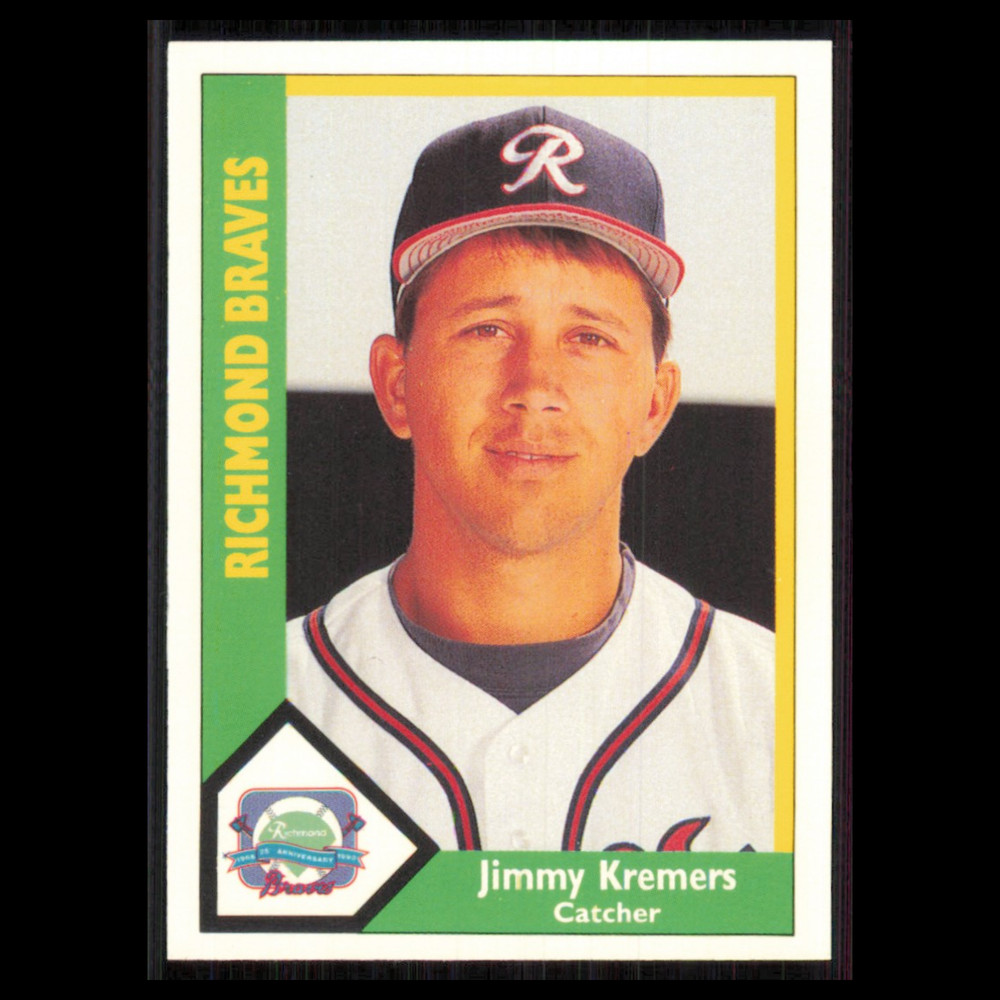 Jimmy Kremers #286 1990 CMC Minor League Richmond Braves Baseball Card MLB NM