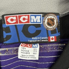 Los Angeles Kings Jersey Mens XXL Purple Black NHL Hockey CCM Used In Game
