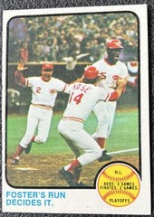 1973 Topps Baseball NL Playoffs George Foster’s Run Decides It NLCS #202 W/ Rose