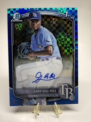 2025 Bowman #CPA-GG Gary Gill Hill Chrome Auto Blue X-Fractor #/150 SN,AU