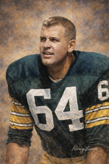 JERRY KRAMER NFL HOF CLASS OF 2018 CUSTOM 4″x6″ GOAL LINE ART CARD ~ PACKERS