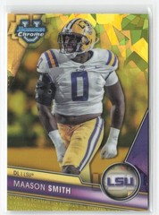 Maason Smith 2023 Bowman University Chrome Sapphire Yellow #/75 #143 LSU Tigers