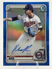 2020 Bowman Draft Chrome Marco Raya #CDA-MR Blue Refractor Auto /150 Twins
