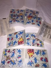 Vintage collectible 1984 Smurf Rub On Transfers Of 8 Sheets! New