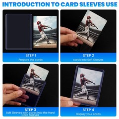 1000 Card Sleeves Top Loaders for 500 Hard + 500 Soft Sleeves, Clear