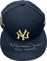 Mariano Rivera Signed & Inscribed 652 Saves Retirement Hat (size 7 3/8) Steiner