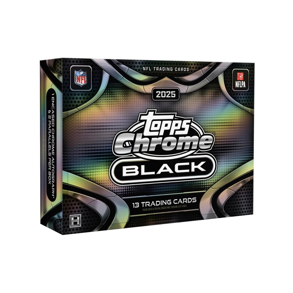 2025 Topps Chrome Black NFL Football Hobby Box – NEW Sealed – FREE SHIP