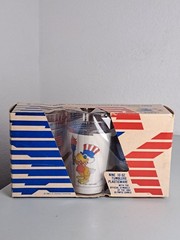VTG. Anchor Hocking 1984 Los Angeles Olympic Games Set of 9 Plastic 10 oz. Cups
