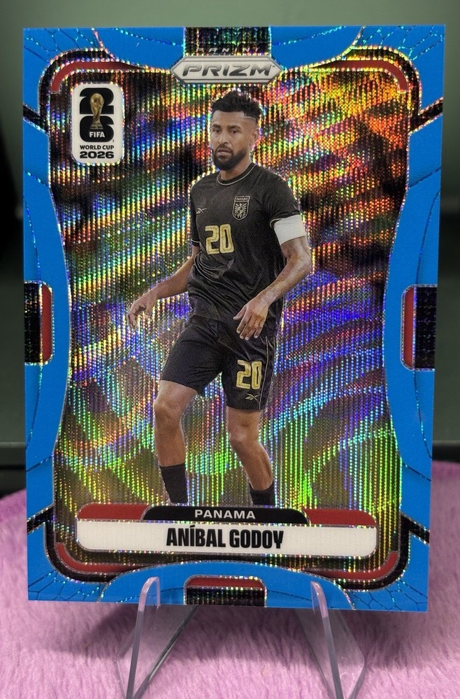 Anibal Godoy 2026 Panini Prizm FIFA World Cup Blue Fluorescent /225 337 Panama