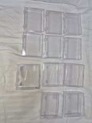 11 CLEAR HINGED STORAGE BOX CASE HOLDER SPORTS CARDS POKEMON (25 CT / 50 CT)