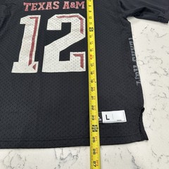 Texas A&M Aggies Jersey Youth Large NCAA Football Adidas 12th Man Black Ice Rare