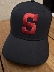 San Diego Padres S Logo Hat Cap Navy Blue 7 1/8 Fitted MLB New Era CooperstownM1