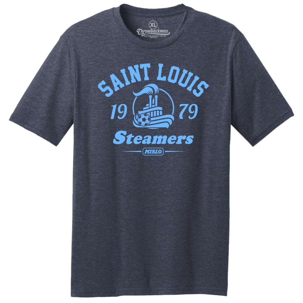 St. Louis Steamers 1979 Logo MISL Soccer TRI-BLEND Classic Cut Tee Shirt