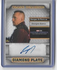 Georges St Pierre CAPTAIN AMERICA 2021 UD Black Diamond Plate Auto Autograph