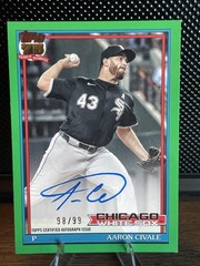 2026 Topps Series 2 Aaron Civale 1991 Green Parallel Auto /99
