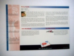 DENNY HAMLIN 2006 #20 AAA JGR Chevrolet ROOKIE Nascar signed 7×10 Hero Card
