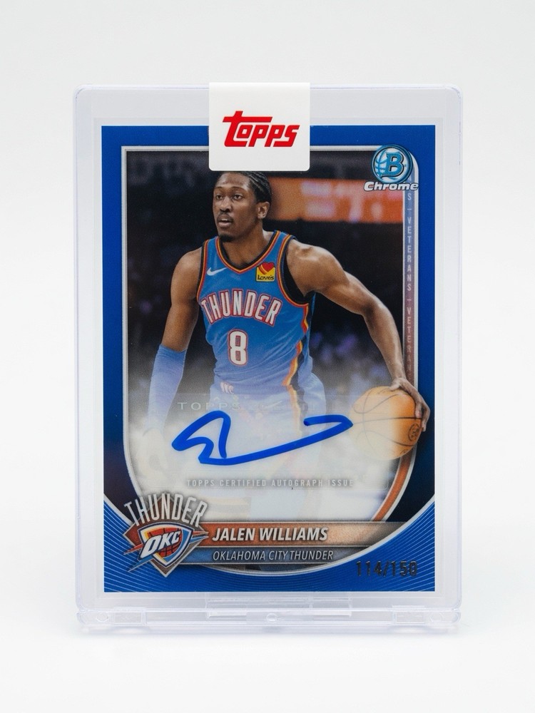 Jalen Williams True Blue Refractor Auto 2025-26 Bowman Chrome Redem /150