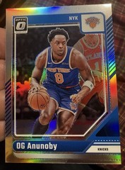 2024-25 PANINI DONRUSS OPTIC BASKETBALL OG ANUNOBY SILVER HOLO PRIZM NY KNICKS