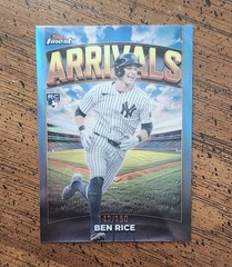 Ben Rice 2025 Topps Finest Arrivals Rookie RC Blue /150 REFRACTOR YANKEES