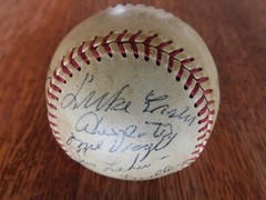 LUKE EASTER 1962 Rochester Red Wings Team Signed Baseball BOLD Signature COA