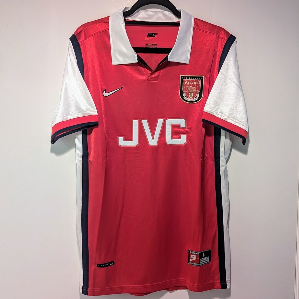 Arsenal London Dennis Bergkamp 1999 Retro Jersey Men’s L