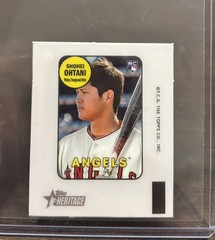 2018 Topps Heritage SHOHEI OHTANI ROOKIE 1969 Topps Design Decal SSP RARE RC MVP