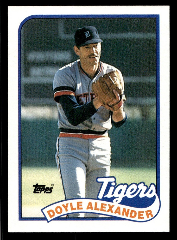 1989 Topps – Doyle Alexander Baseball card #77 Detroit Tigers Raw Trading Card