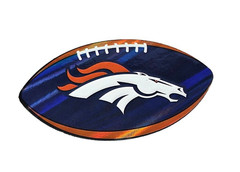 Denver Broncos Prismatic Football Sticker Bronco Logo Shimmer NFL Decal