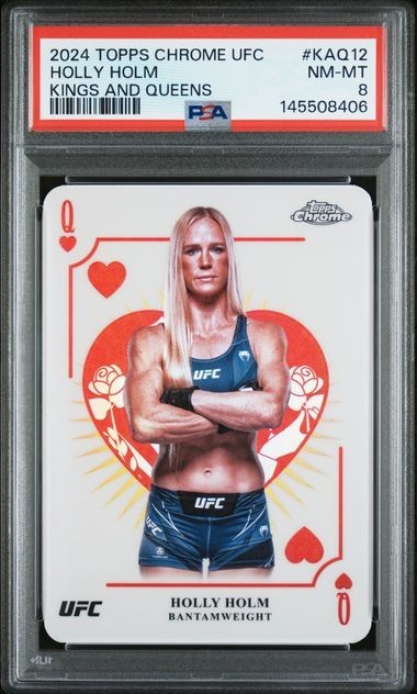 2024 Topps Chrome UFC Holly Holm Kings And Queens KAQ-12 PSA 8