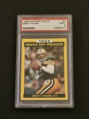 1994 Packers Police Appleton PD Brett Favre Card 7 of 20 Graded PSA 9 MINT
