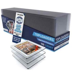 100 Premium 75PT Top Loaders for Cards Hard Card Sleeves Baseball Card Protector