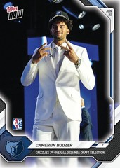2025-26 NBA Topps Now #CBOO Cameron Boozer RC DRAFT Memphis Grizzlies – PRESALE
