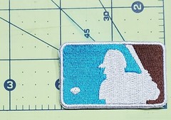 Batterman Logo World Series MLB Baseball Fully Embroidered Iron On Patch