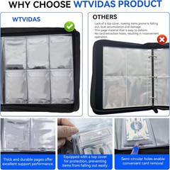 Acid-Free Card Binder for 60 PSA Slabs – Durable, Secure Zipper Design