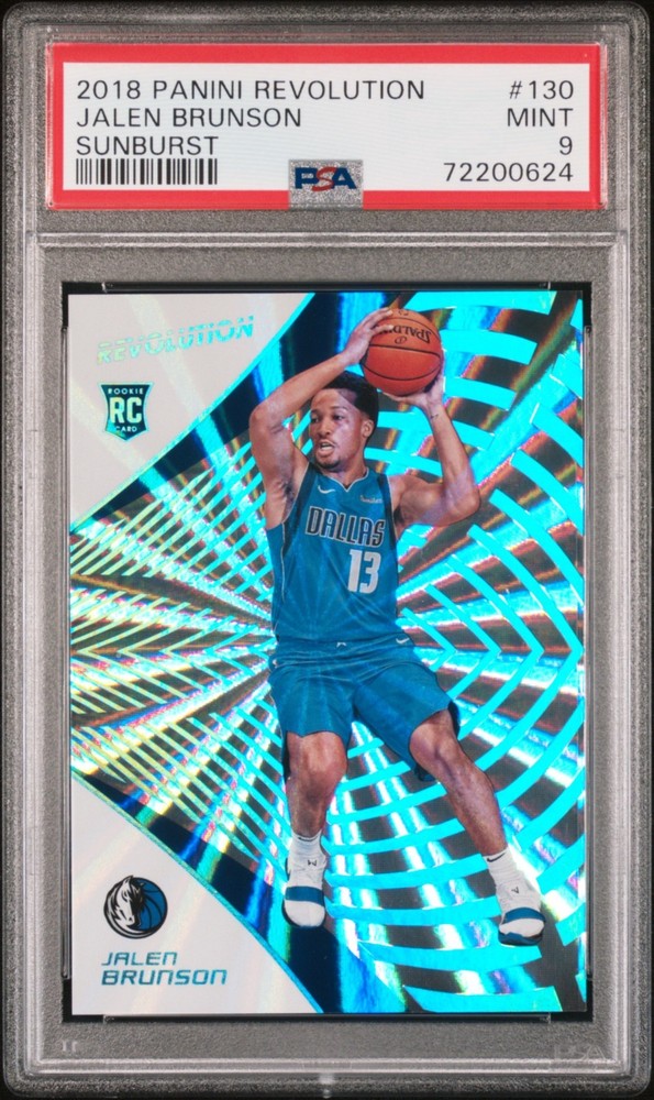 2018 Jalen Brunson Panini Revolution #130 Sunburst /75 ROOKIE RC PSA 9 RARE