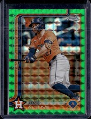 2025 Topps Chrome #77 Jose Altuve Green Geometric Refractors #/99