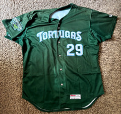 2021 Daytona Tortugas #29 GU Bryce Bonnin,Tyler Garbee,R.Reyes Alt Jersey W/COA