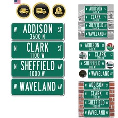 Streets of Wrigley Field – Replica Street Signs – Aluminum Composite Material…