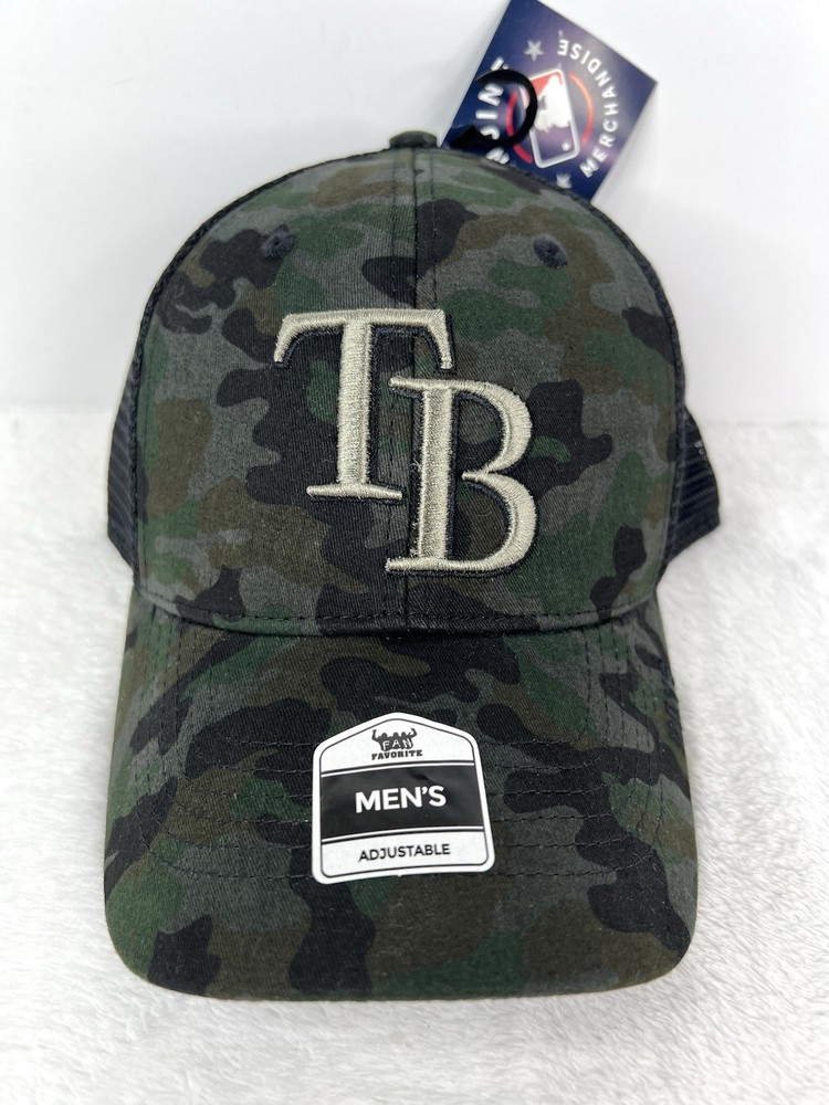 Tampa Bay Rays Baseball Cap Hat SnapBack Adjustable Green Camo Fan Favorite New