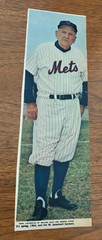 1964 Casey Stengel New York Mets Sunday News Colorfoto Cut 3 3/4″ x 11 1/4″