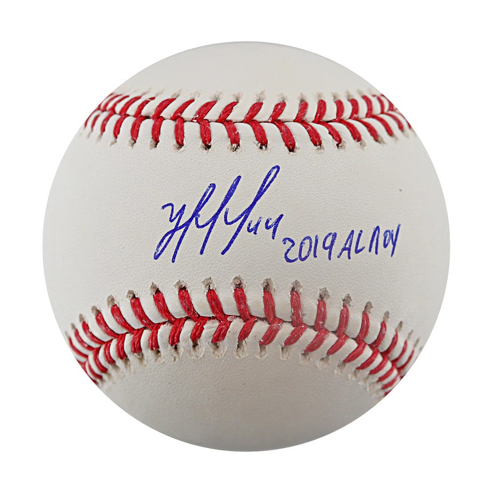 Yordan Alvarez Astros Autographed Inscribed 2019 AL ROY OMLB Baseball Beckett