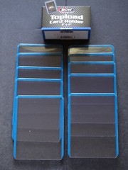 (10 Loose Holders) BCW Blue Border Regular 20pt Card Top Loader Card Holder