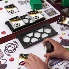 24 Pcs Acrylic Trading Card Risers for Display Case – Large Honeycomb Design
