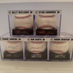 LOT OF 5 CHICAGO CUBS HOF : Major League signed baseballs : NO COA (AS IS )