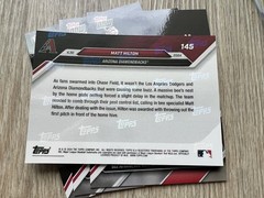 2024 Topps Now #145BEE Subject Swap SP + 4x #145 Matt Hilton Base Arizona DBacks