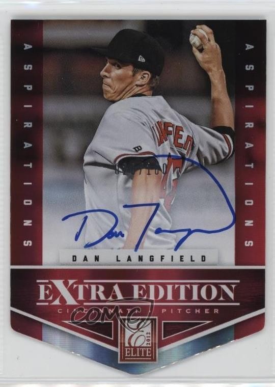 2012 Elite Extra Edition Aspirations Die-Cut Signatures Dan Langfield Auto tw0