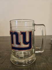 🏈 New York Giants 2004 Great American Products Glass Mug w/ Pewter Logo –…