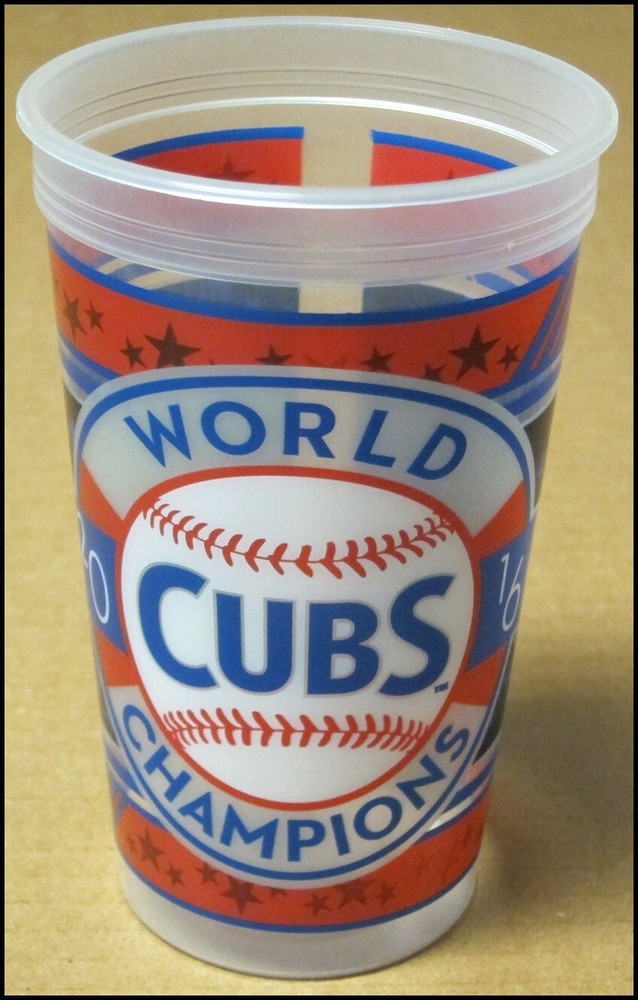 2016 Chicago Cubs World Series Champs 2017 Wrigley Field Plastic Beer Cup 5.75″